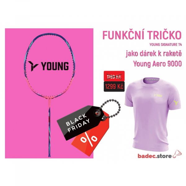 Badmintonová raketa + tričko zdarma v rámci AKCE BLACK FRIDAY